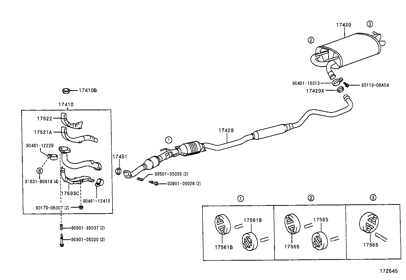 17430-22330 PIPE ASSY, EXHAUST, TAIL product image