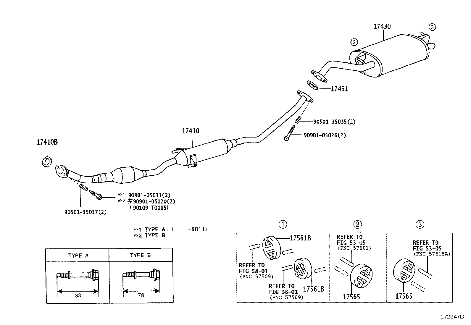 17430-21431 PIPE ASSY, EXHAUST, TAIL product image