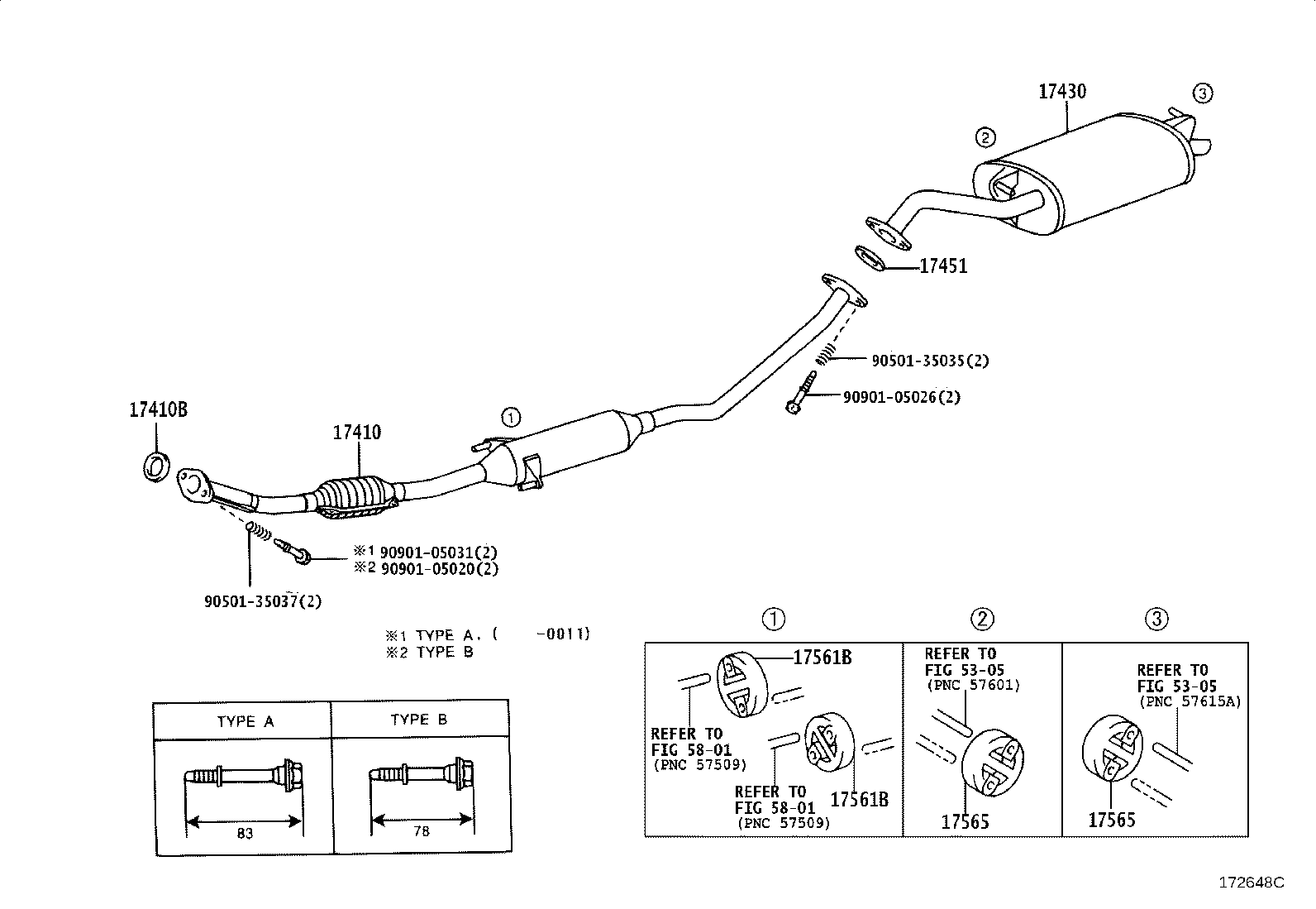 17430-21431 PIPE ASSY, EXHAUST, TAIL product image