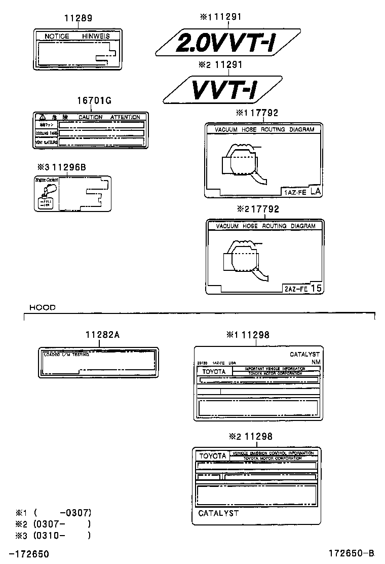 Toyota 11298-28150 PLATE, EMISSION CONTROL INFORMATION