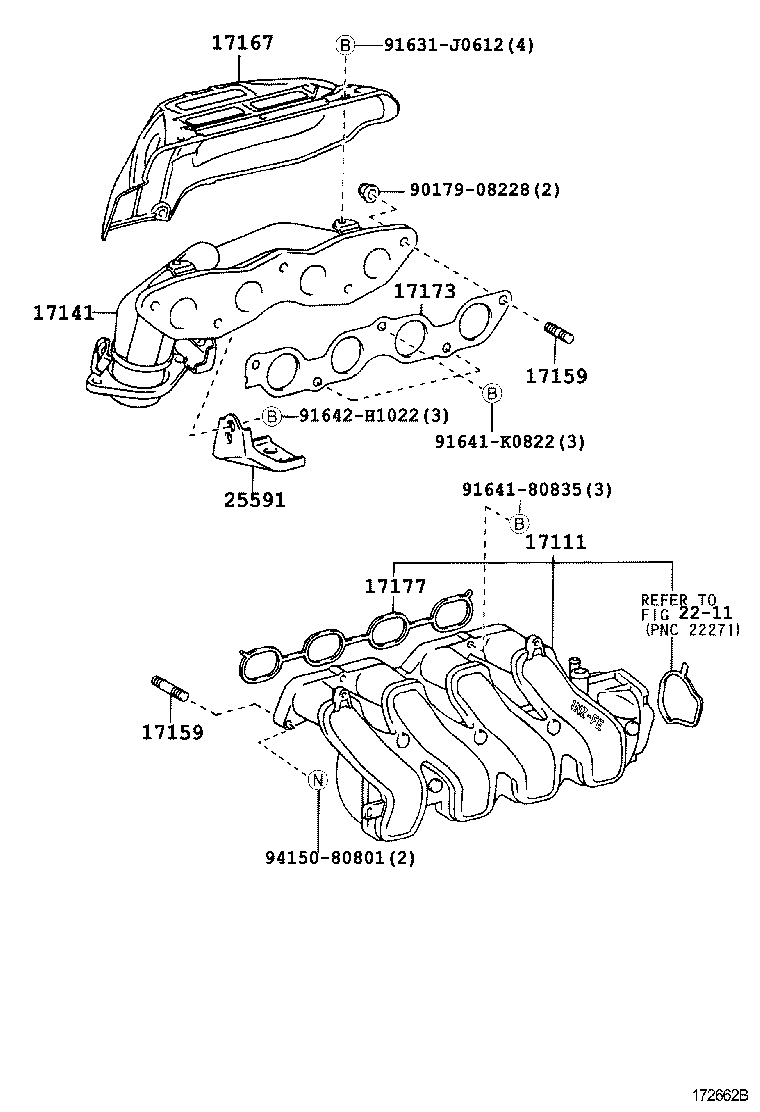 17118-22060 STAY, MANIFOLD product image
