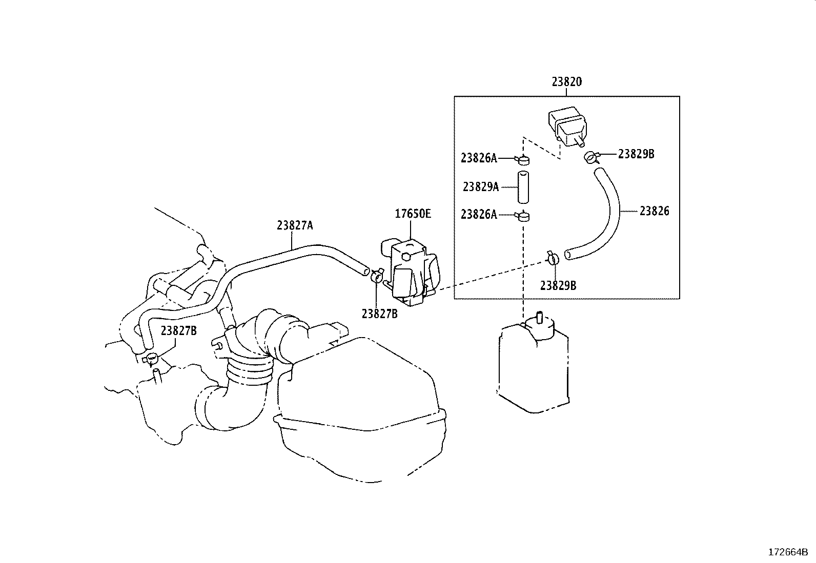 25760-64271 HOSE ASSY, VACUUM TRANSMITTING product image