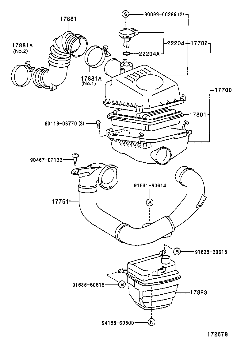 17893-64080 RESONATOR, INTAKE AIR product image