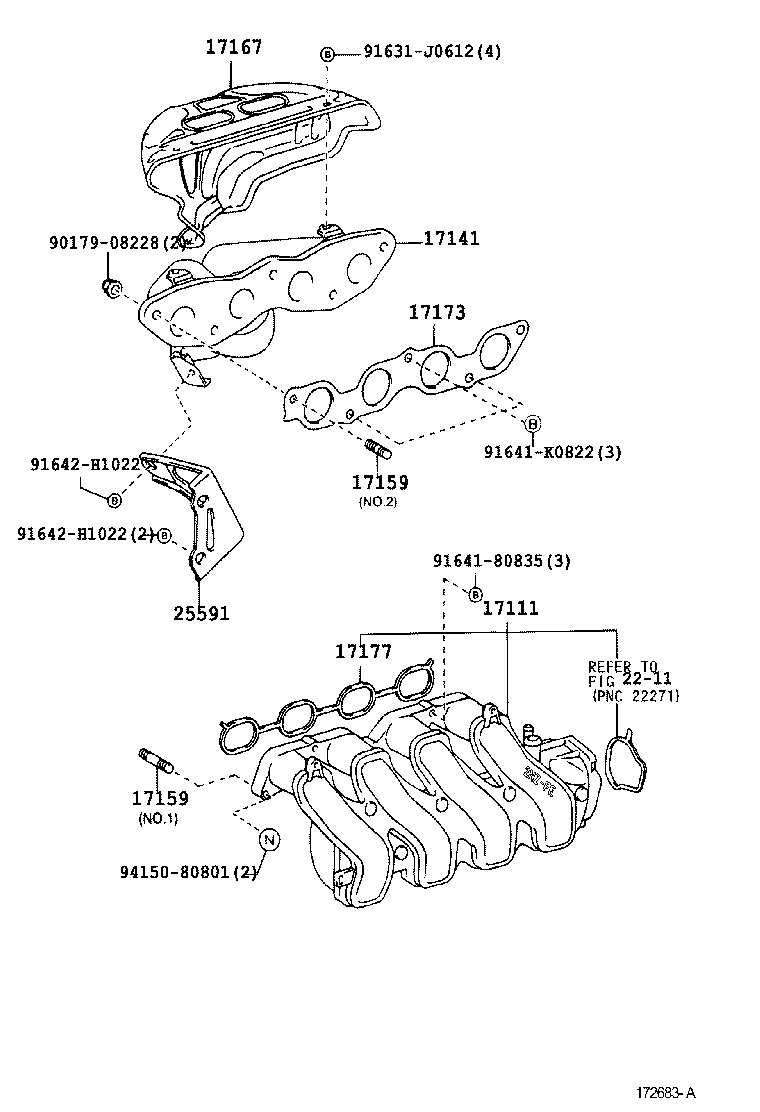 17104-0D060 MANIFOLD, EXHAUST product image
