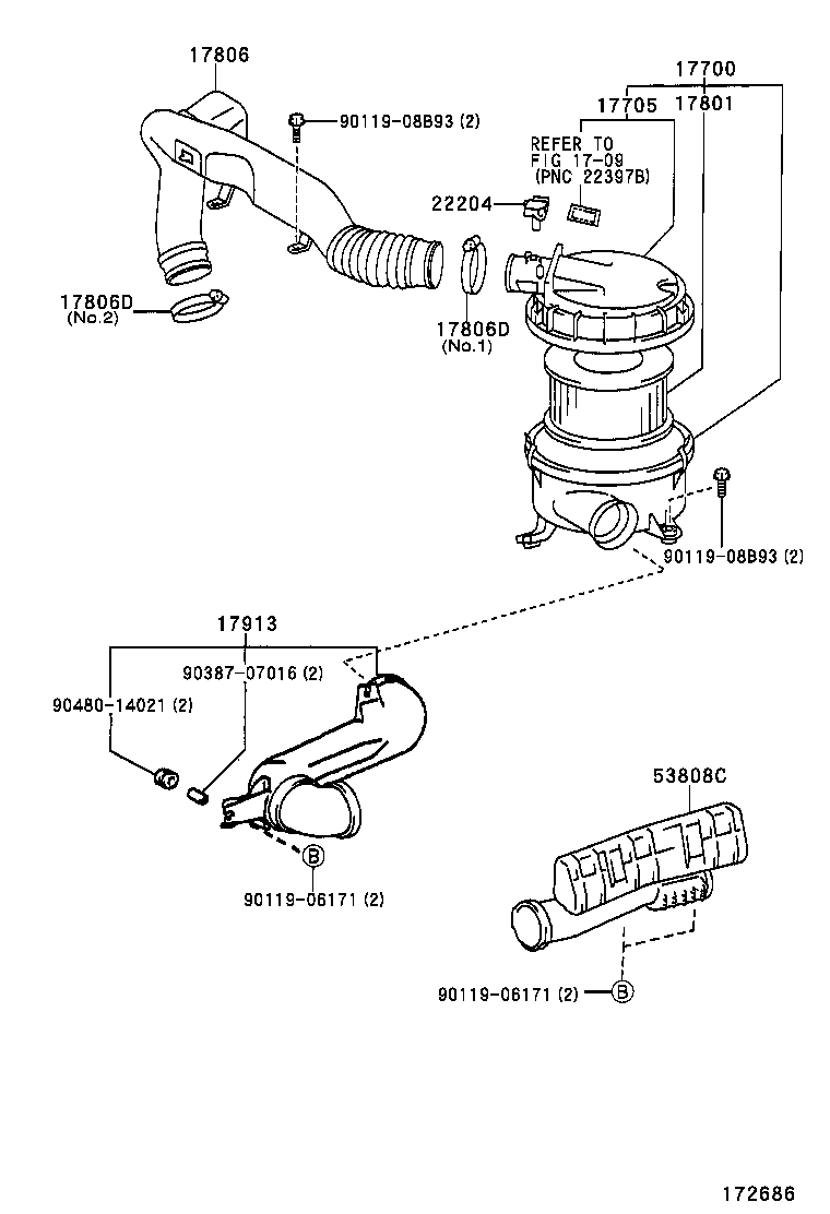 17700-67110 CLEANER ASSY, AIR product image