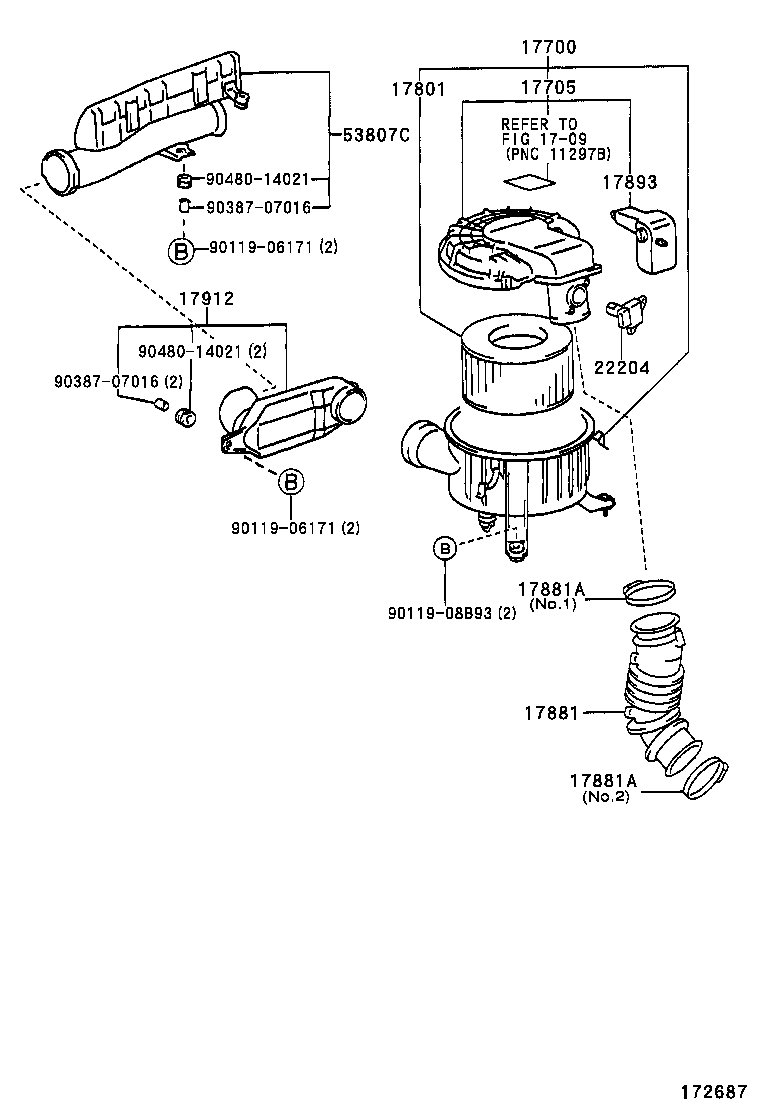 17700-67110 CLEANER ASSY, AIR product image