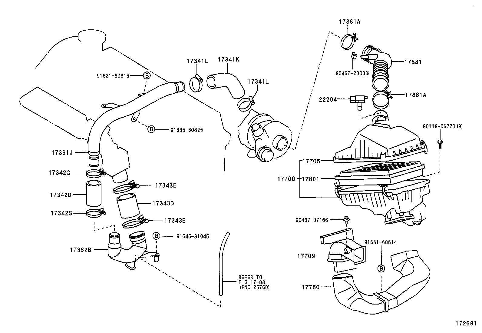 17342-27020 HOSE, AIR, NO.2 product image