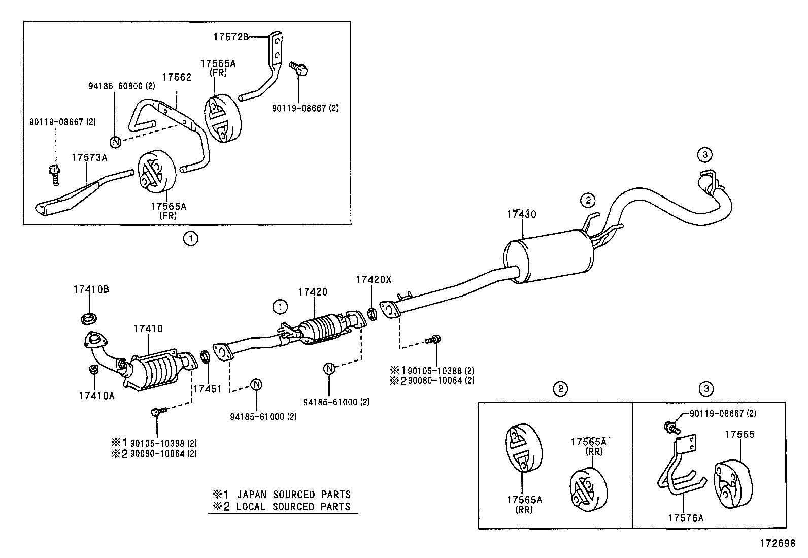 17430-07091 PIPE ASSY, EXHAUST, TAIL product image
