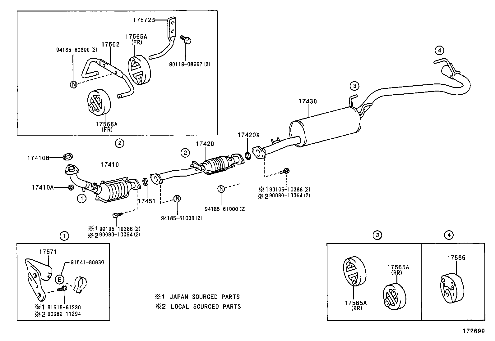 17405-0C030 PIPE ASSY, EXHAUST, TAIL product image