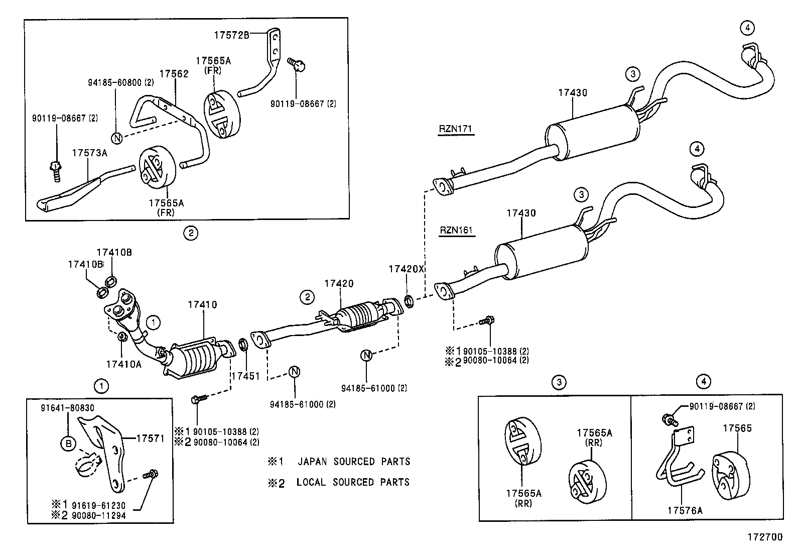 17405-0C030 PIPE ASSY, EXHAUST, TAIL product image