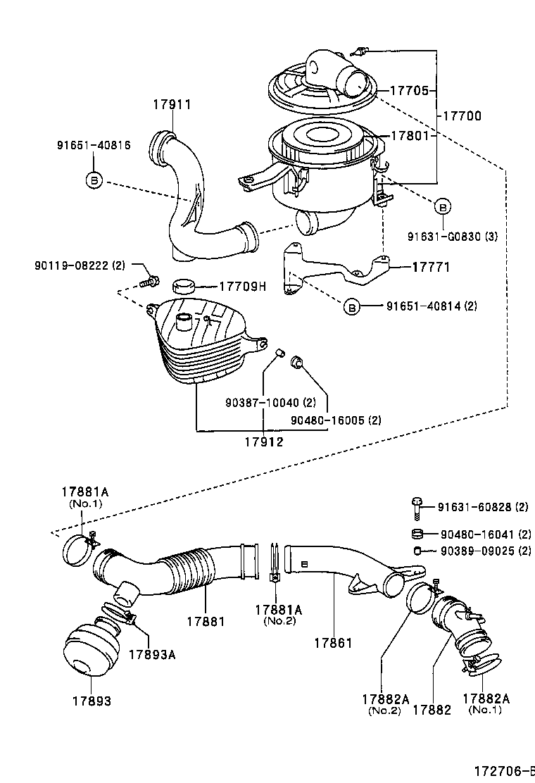 17801-06010 ELEMENT SUB-ASSY, AIR CLEANER FILTER product image