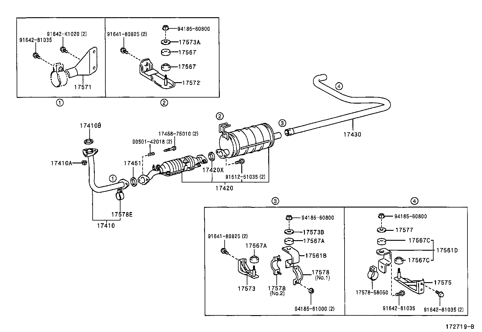 17405-78680 PIPE ASSY, EXHAUST, TAIL product image