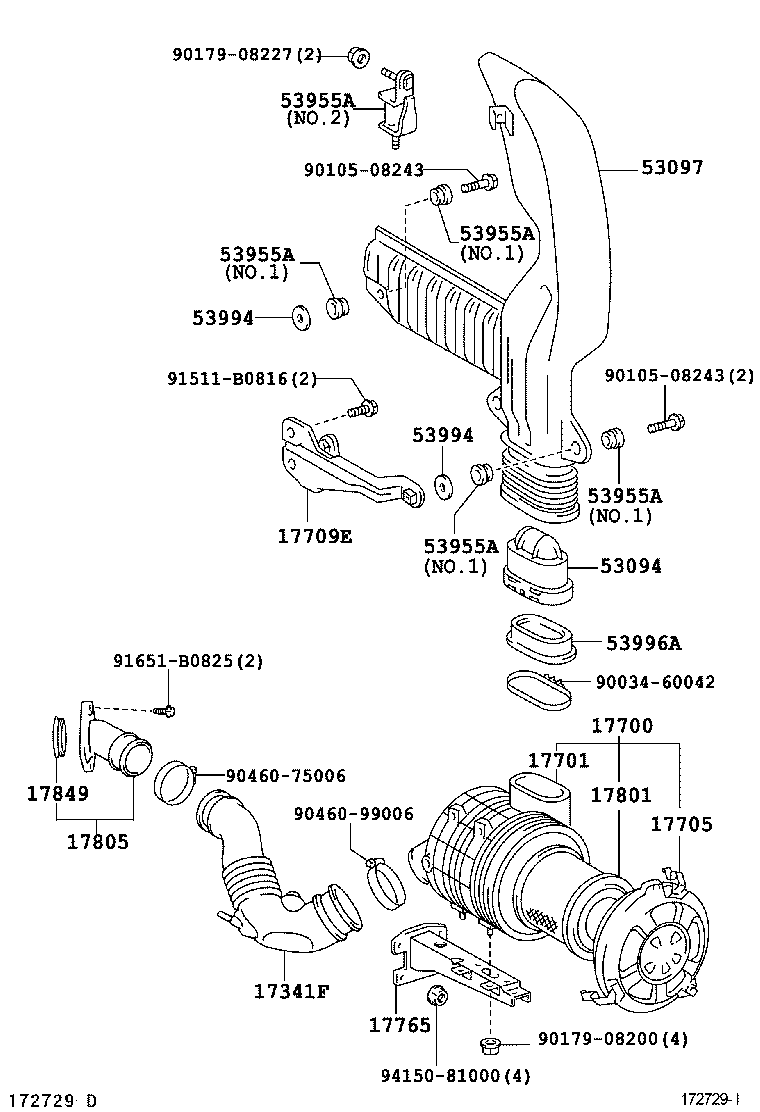 90034-61065 CLAMP OR CLIP(FOR AIR HOSE, NO.1) product image