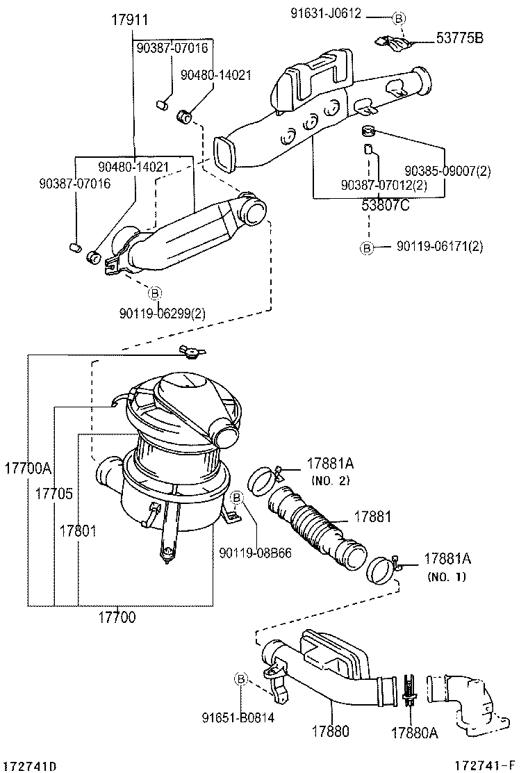 17138-30030 STAY, INTAKE PIPE OR HOSE product image