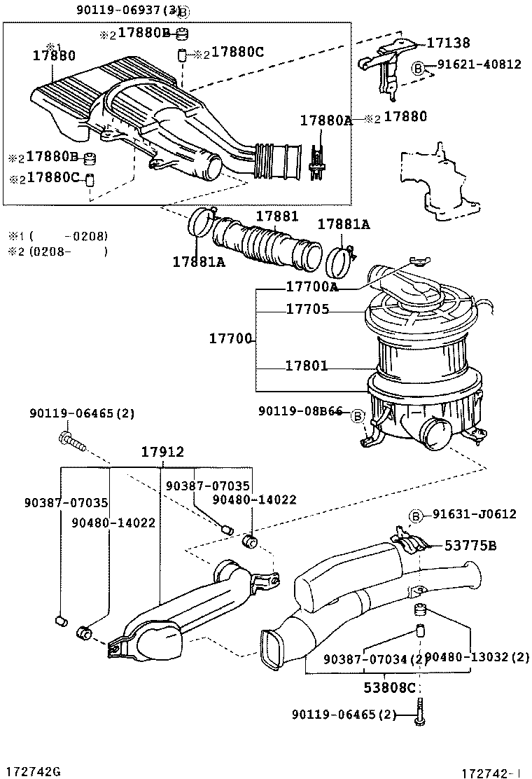 17138-30030 STAY, INTAKE PIPE OR HOSE product image