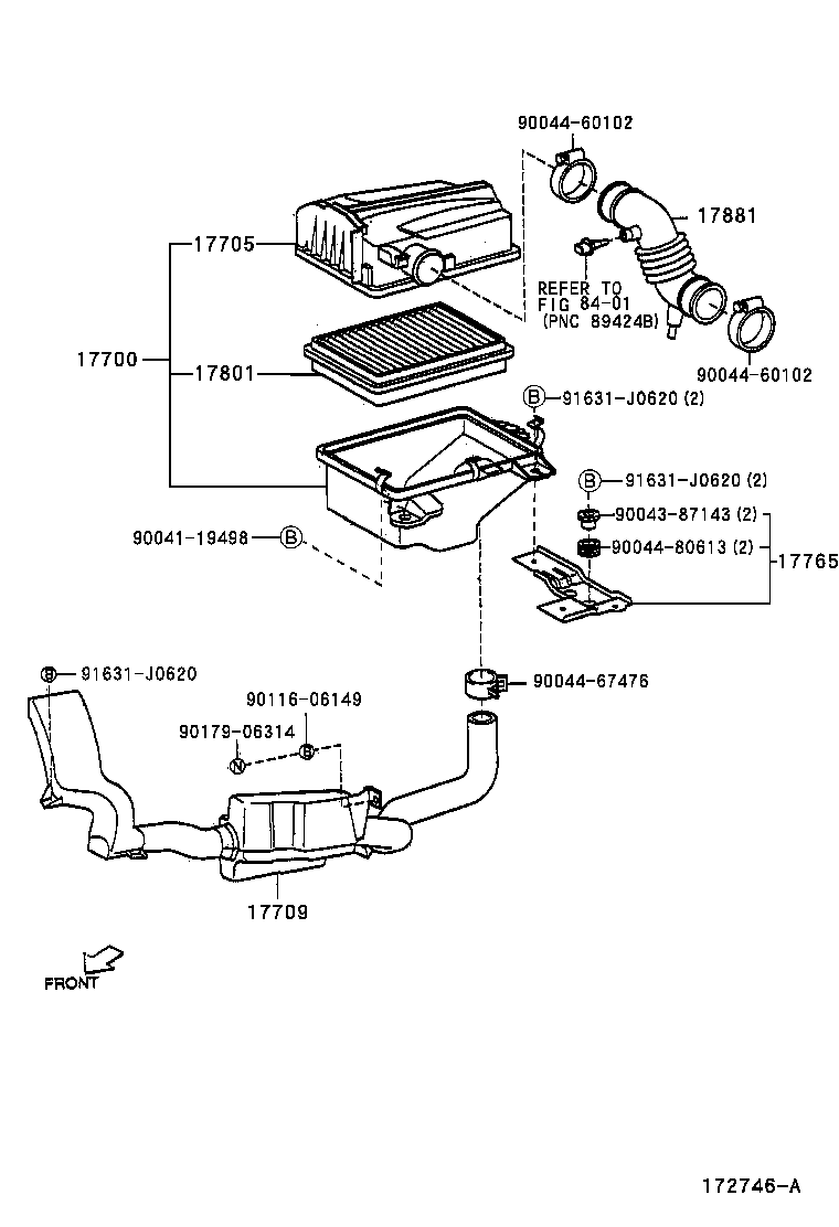 17801-97203 ELEMENT SUB-ASSY, AIR CLEANER FILTER product image