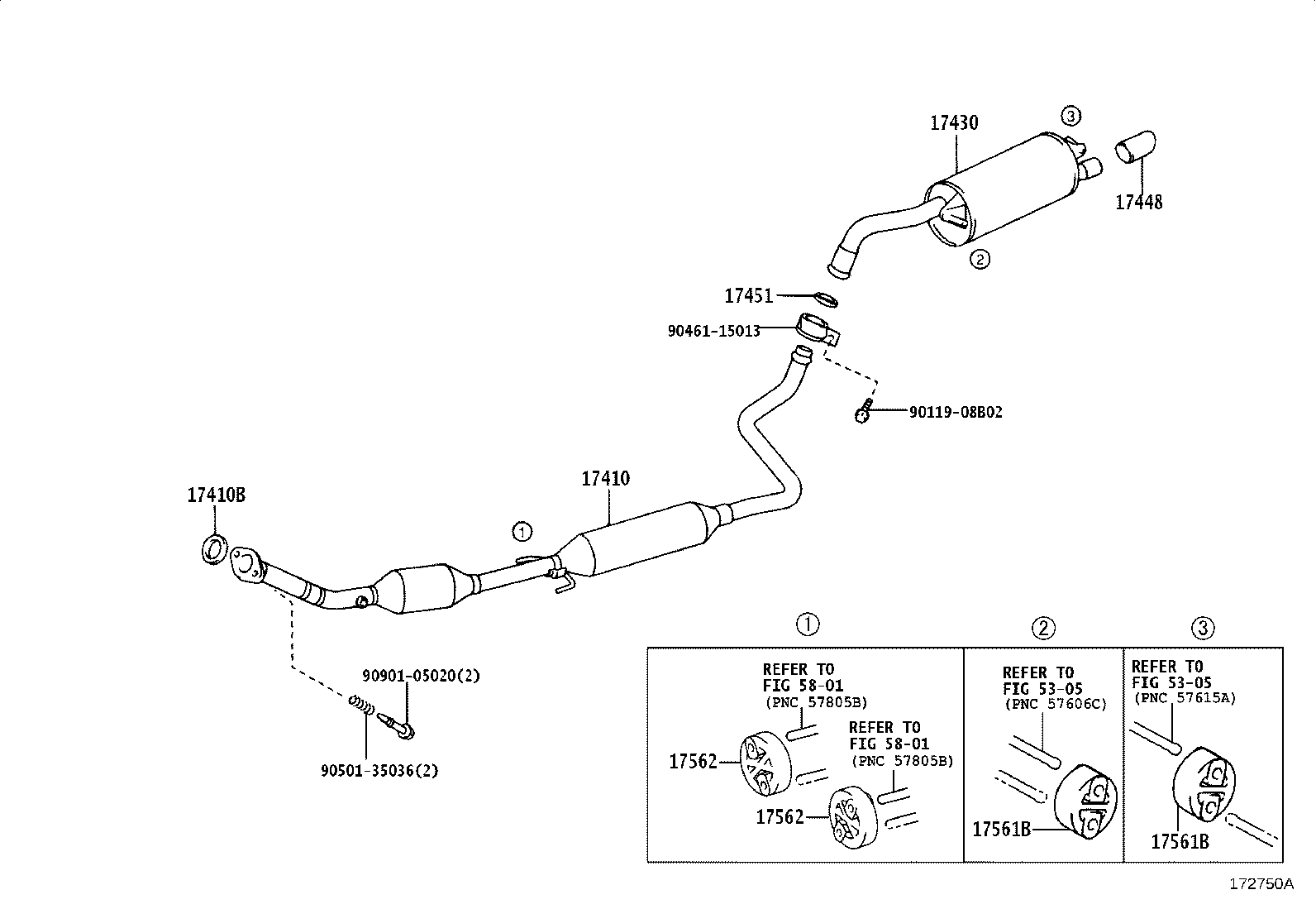 17430-21520 PIPE ASSY, EXHAUST, TAIL product image