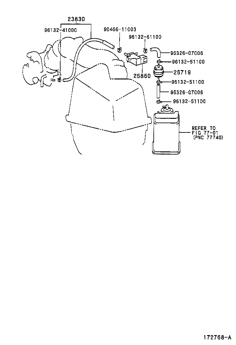 23829-20110 HOSE, FUEL VAPOR FEED, NO.1 product image