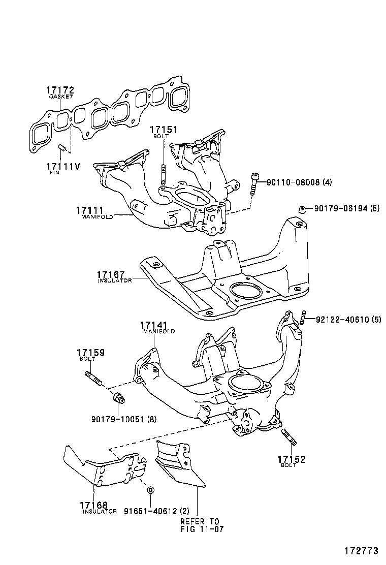 17111-58120 MANIFOLD, INTAKE product image