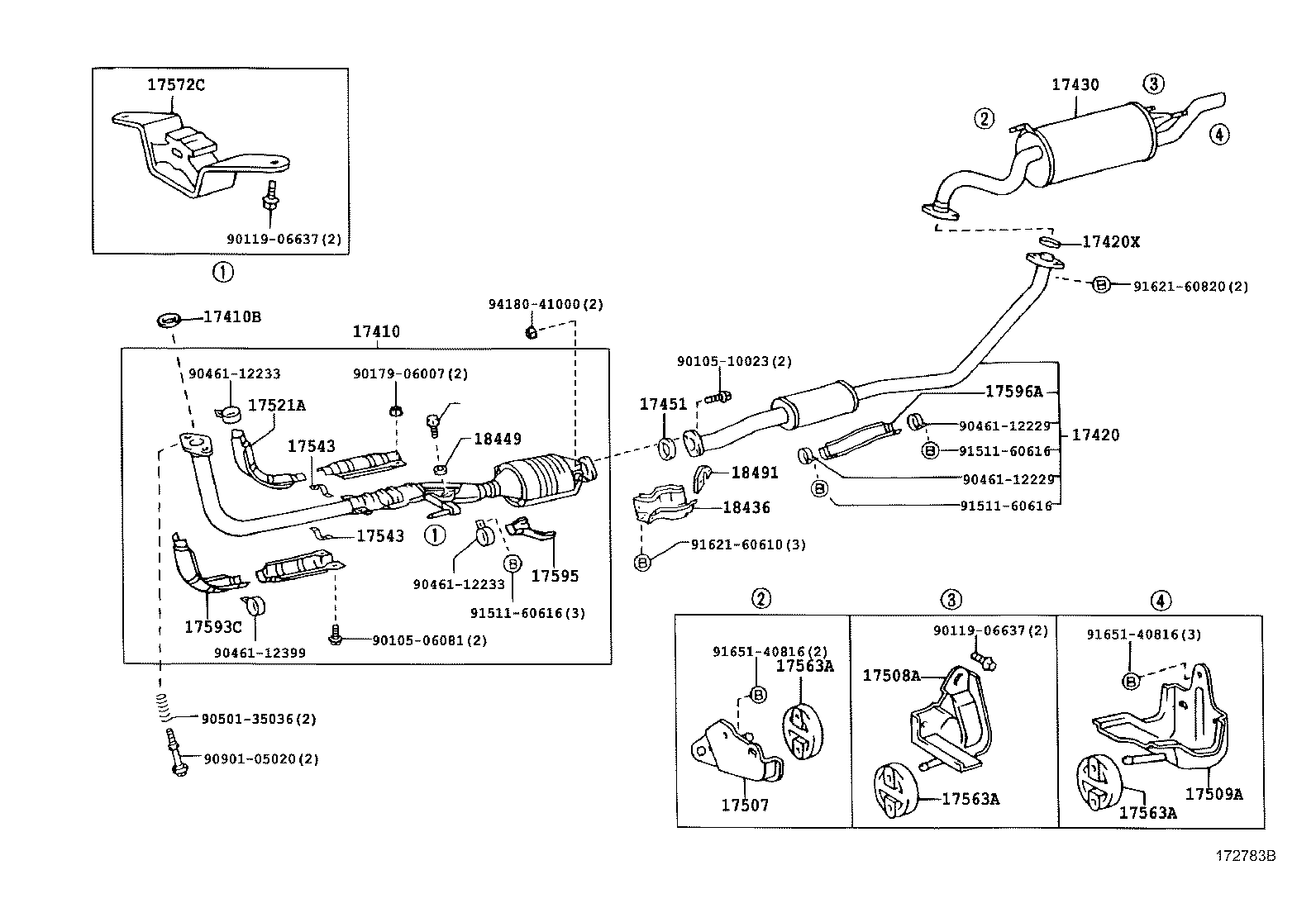 17430-64800 PIPE ASSY, EXHAUST, TAIL product image