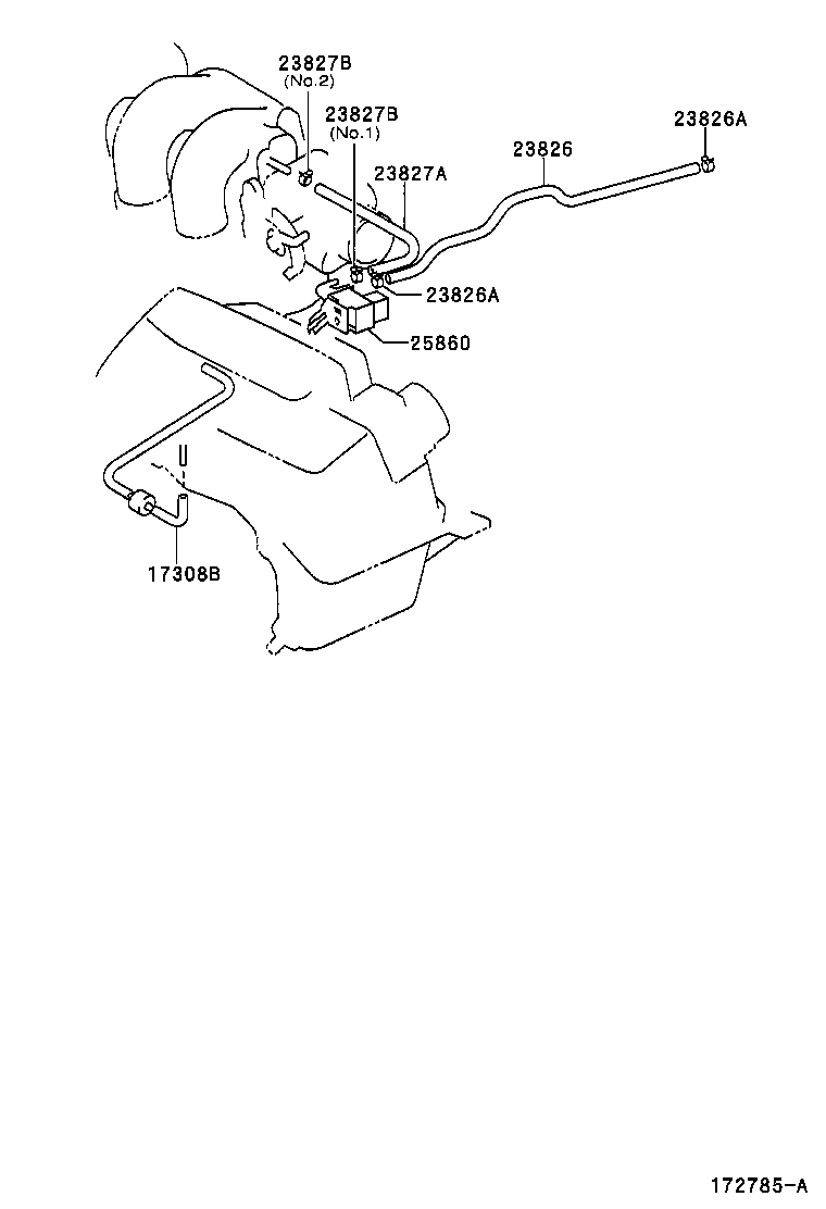 23826-22030 HOSE, FUEL VAPOR FEED, NO.1 product image