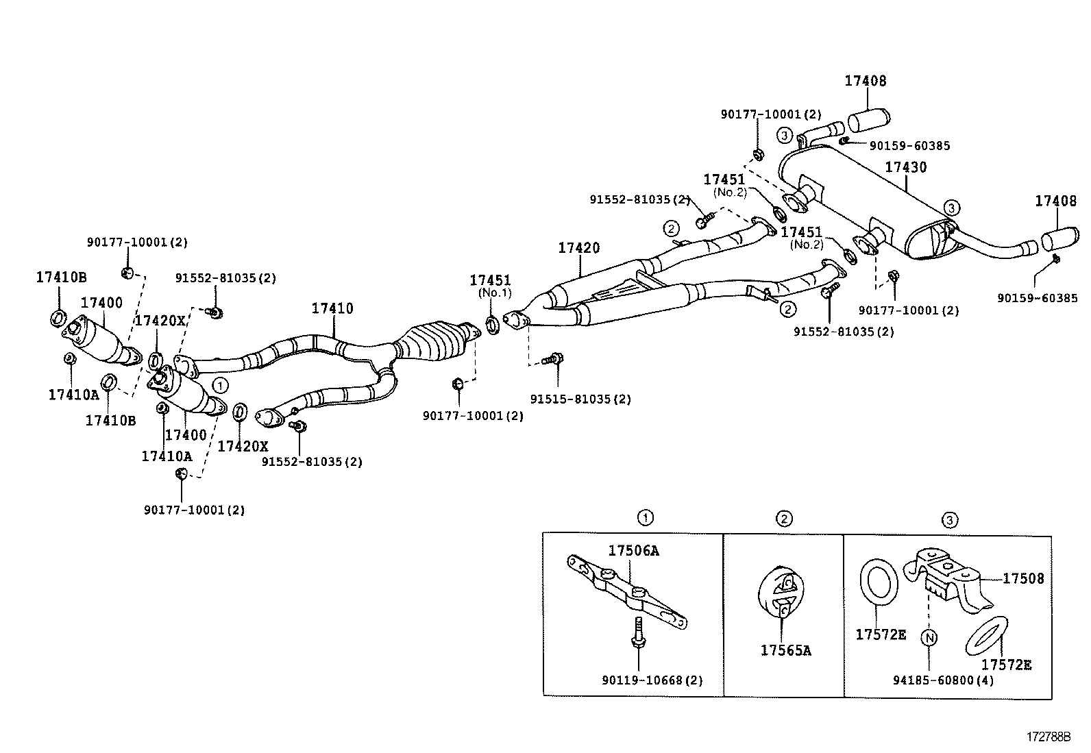 17430-50200 PIPE ASSY, EXHAUST, TAIL product image
