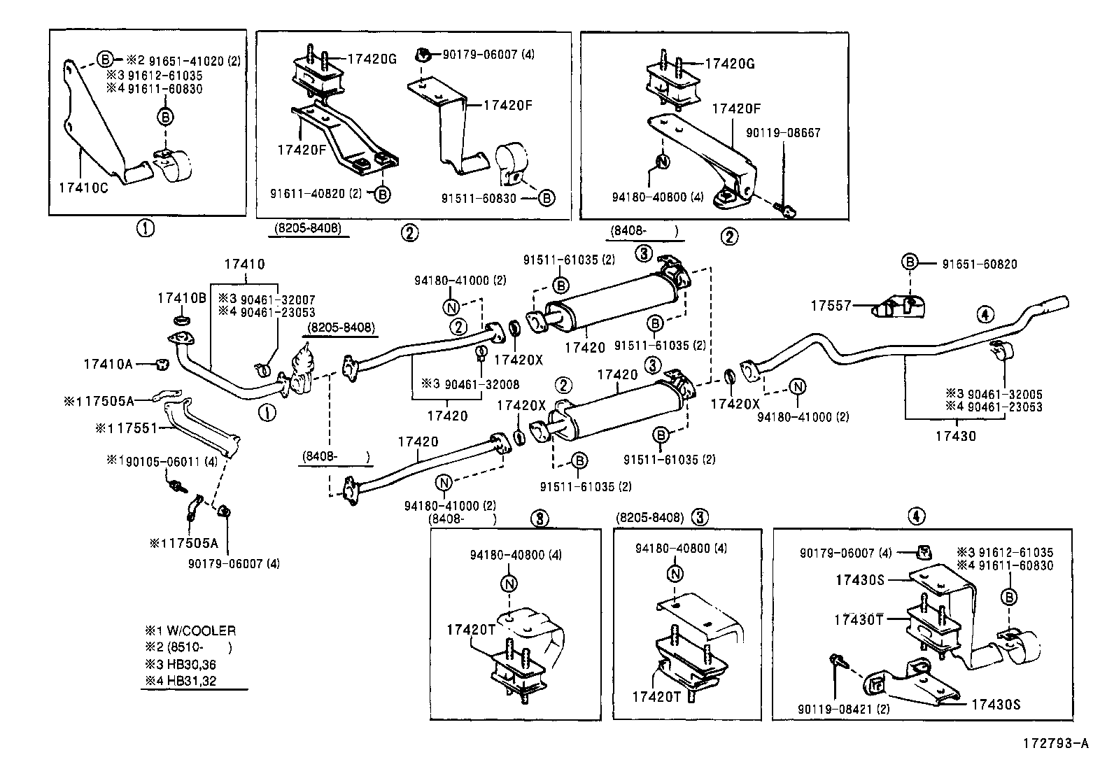 17571-68040 BRACKET, EXHAUST PIPE FRONT (FOR FRONT) product image