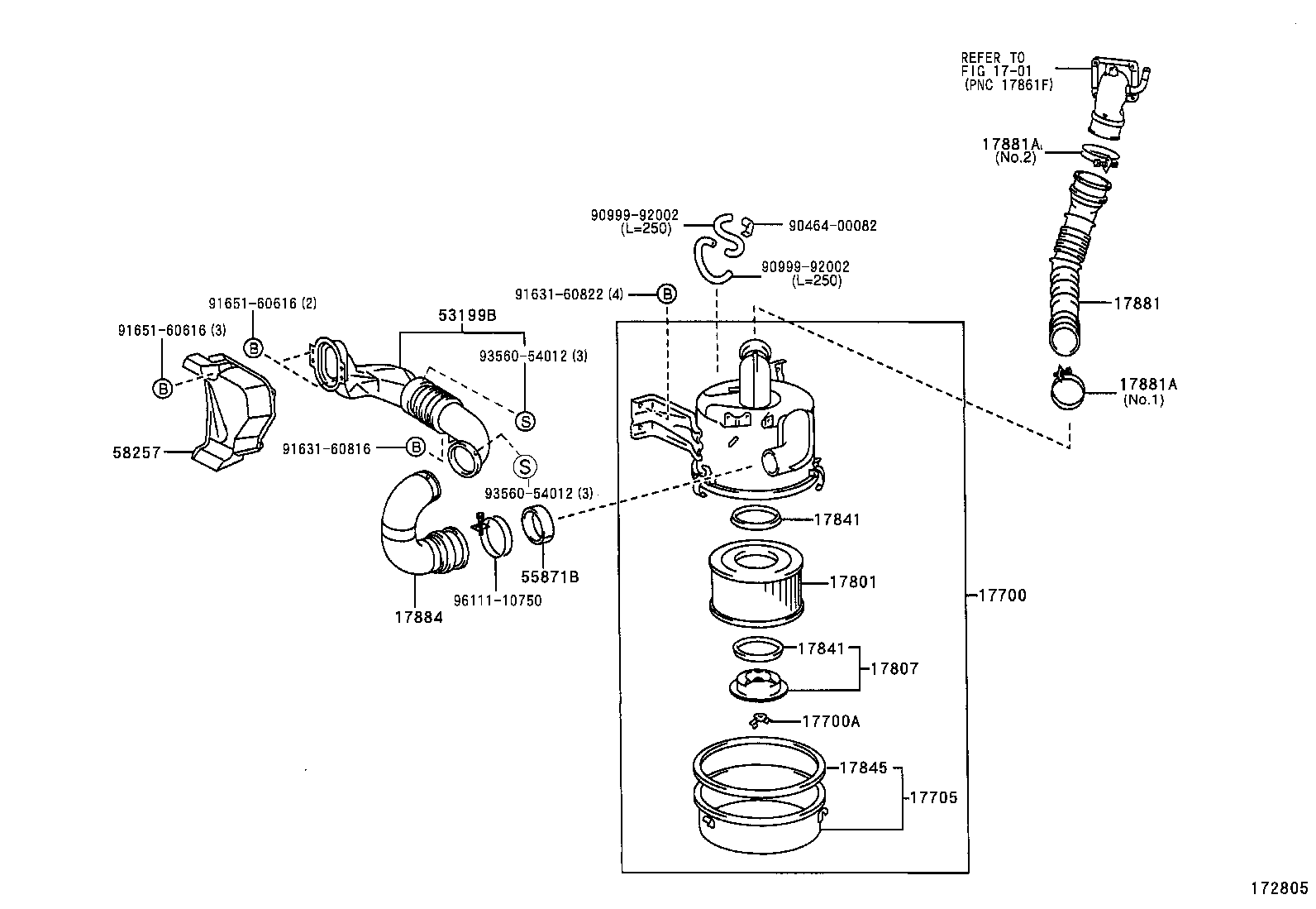 17030-78372 HOSE, AIR, NO.2 product image