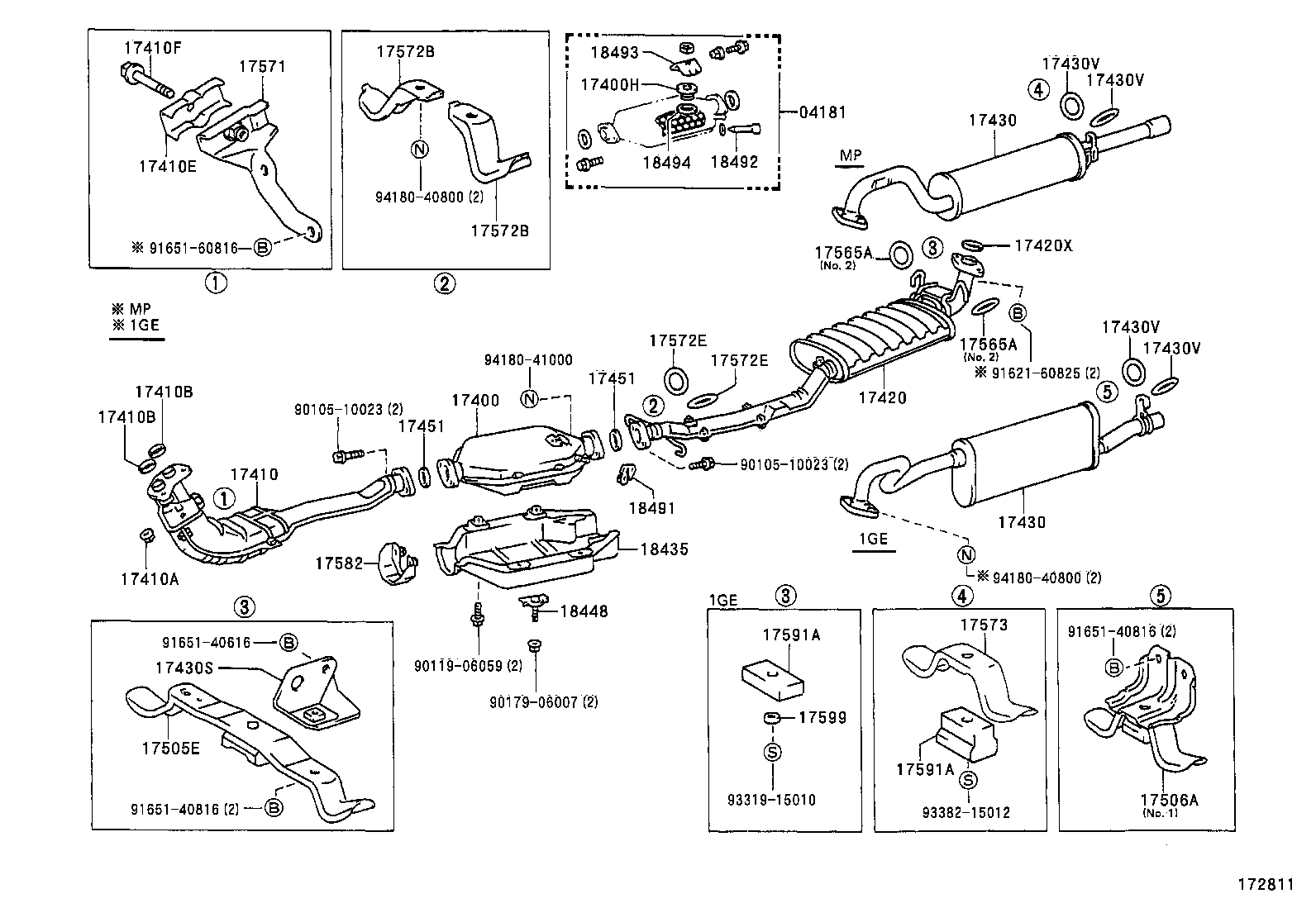 17430-70291 PIPE ASSY, EXHAUST, TAIL product image