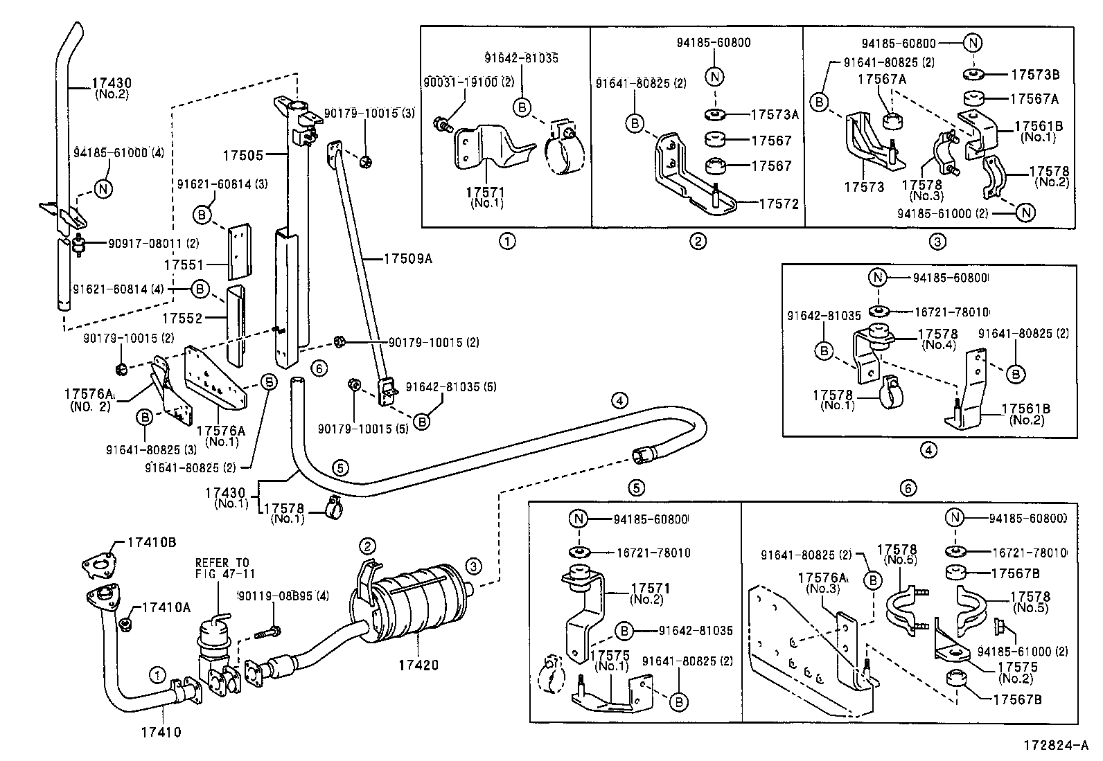 17405-78230 PIPE ASSY, EXHAUST, TAIL product image