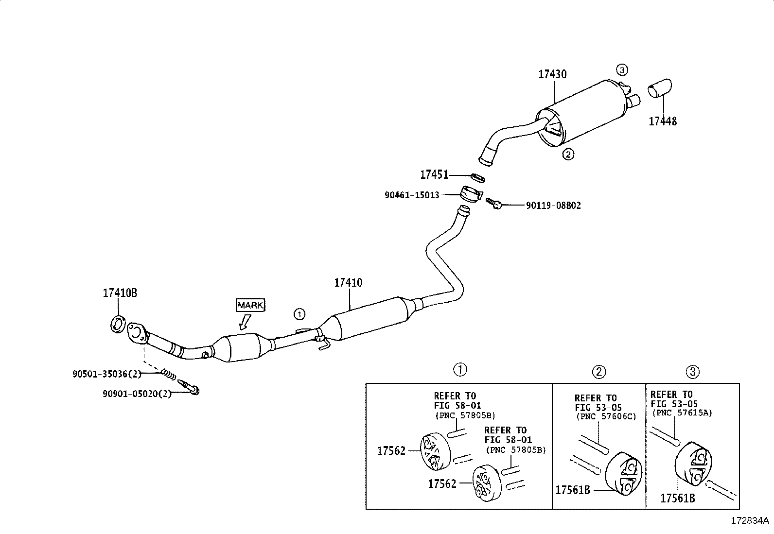 17430-23020 PIPE ASSY, EXHAUST, TAIL product image