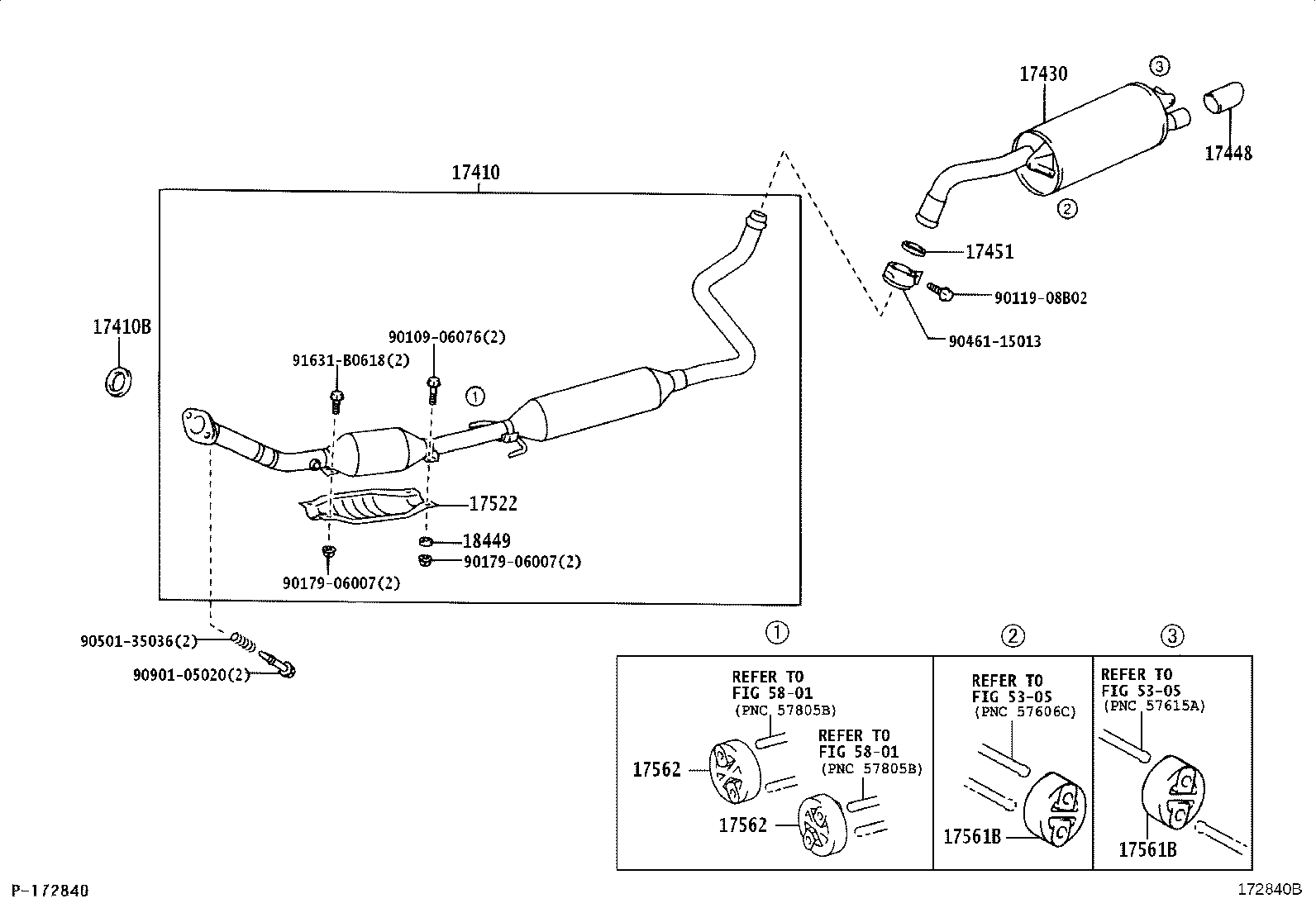 17430-23031 PIPE ASSY, EXHAUST, TAIL product image