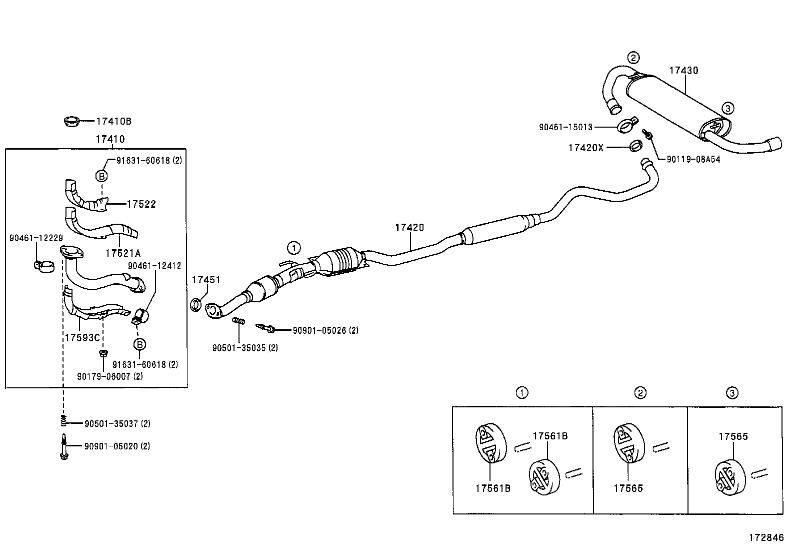 17430-22280 PIPE ASSY, EXHAUST, TAIL product image