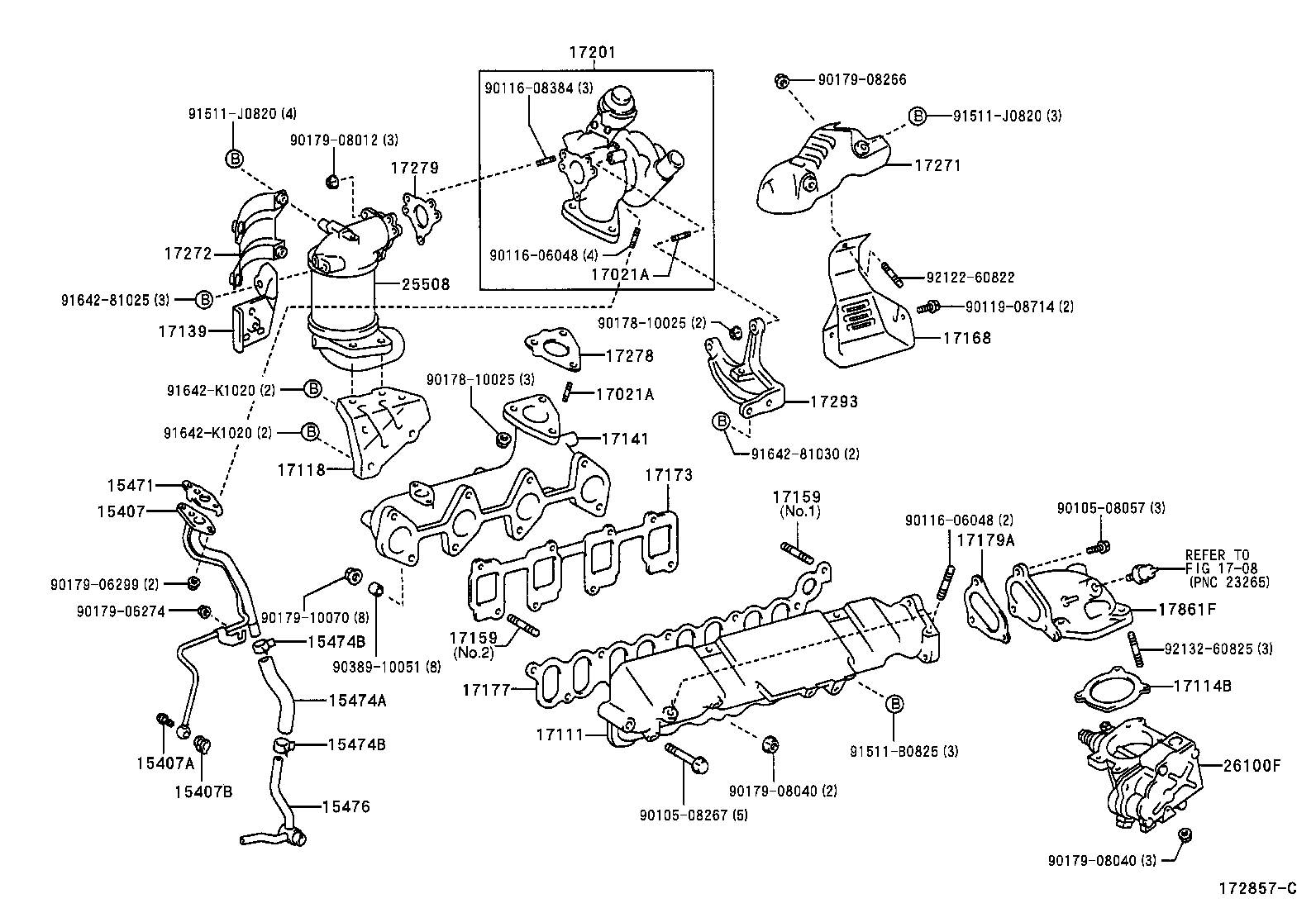 17118-27030 STAY, MANIFOLD product image