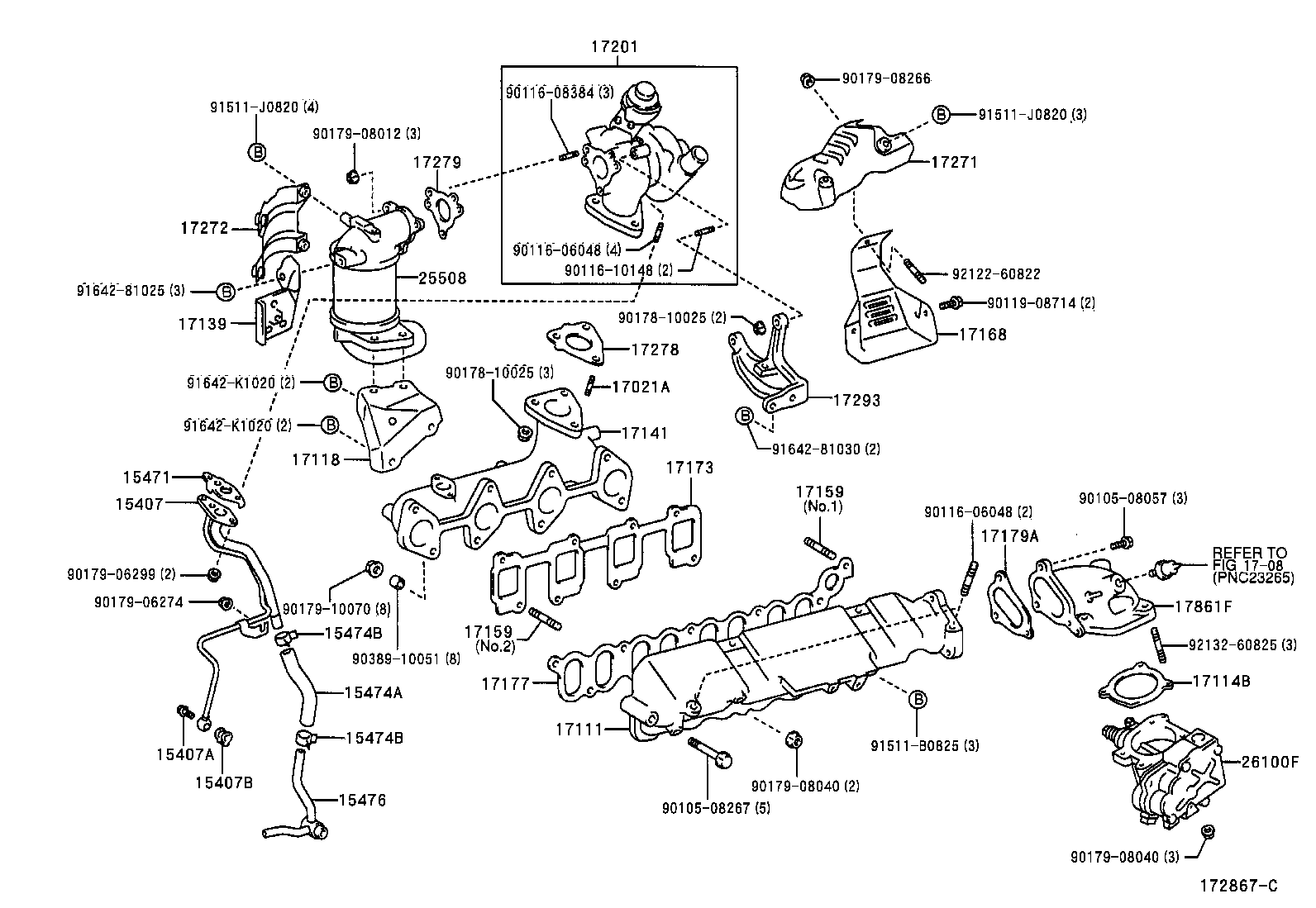 17118-27040 STAY, MANIFOLD product image