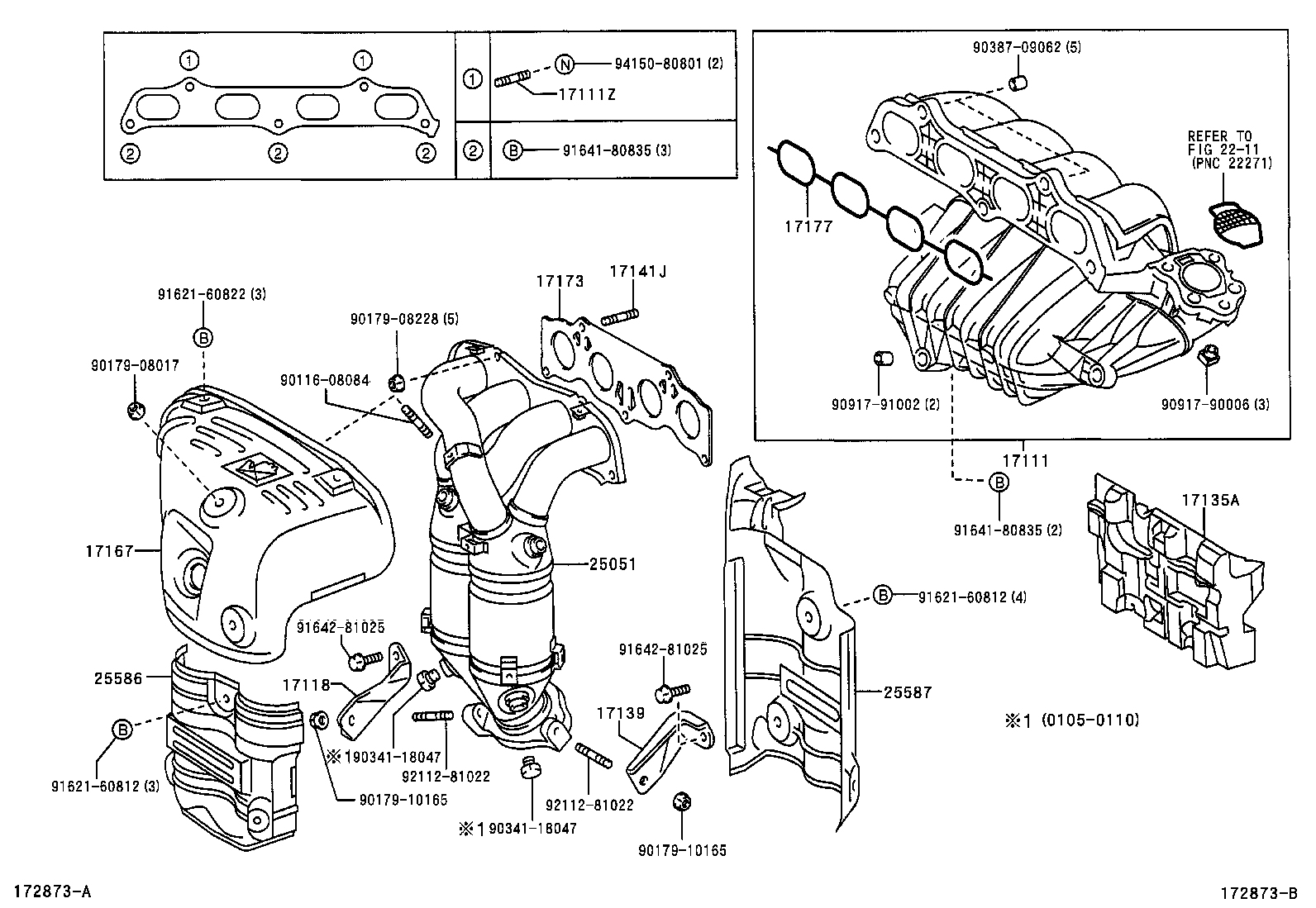 25051-28161 CONVERTER SUB-ASSY, EXHAUST MANIFOLD product image