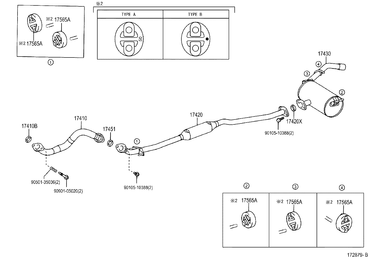 17430-28590 PIPE ASSY, EXHAUST, TAIL product image