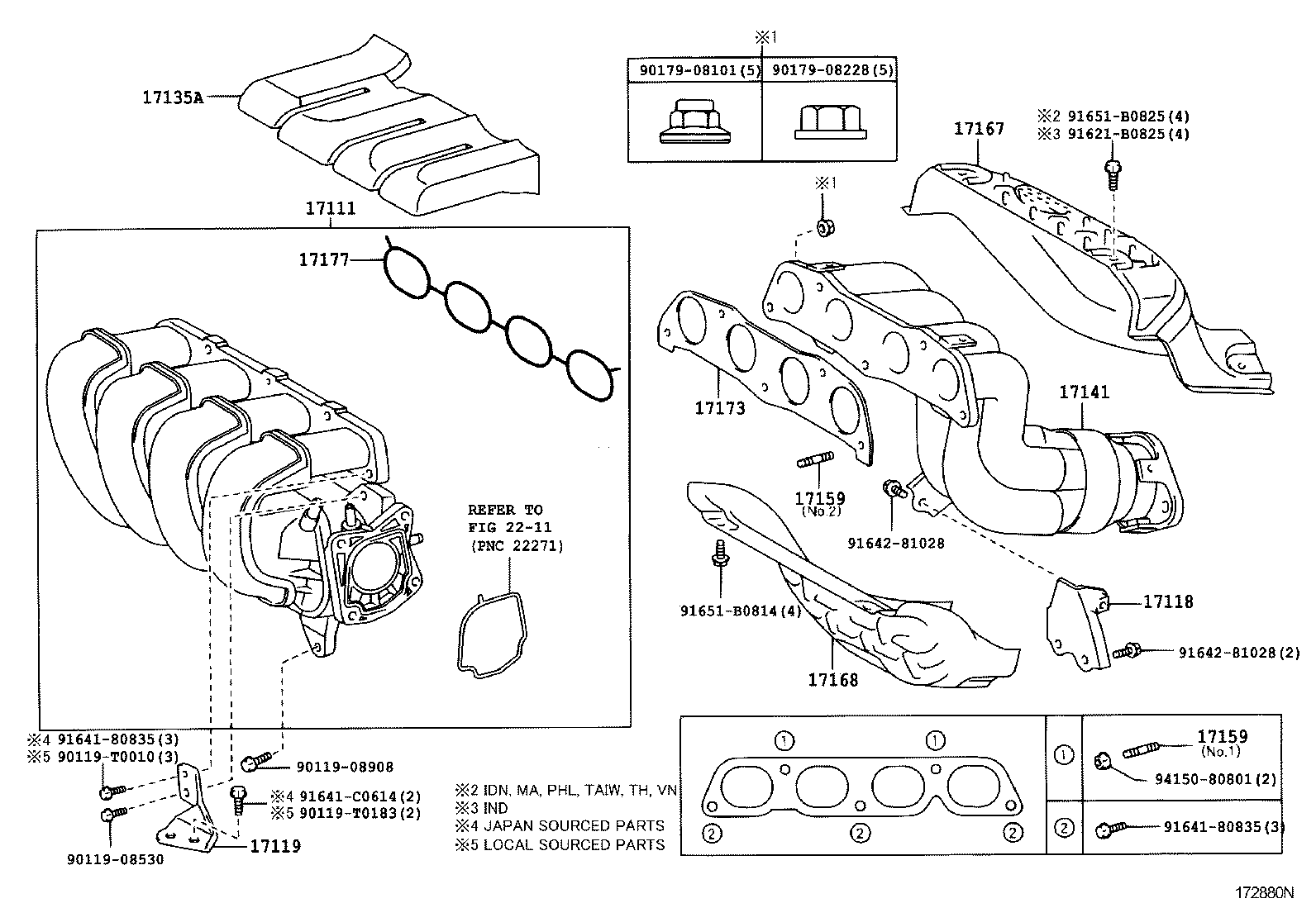 17104-0D060 MANIFOLD, EXHAUST product image