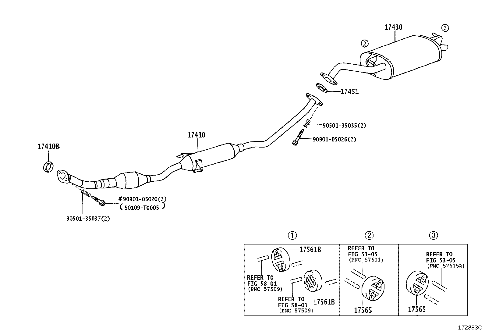 17430-0D311 PIPE ASSY, EXHAUST, TAIL product image