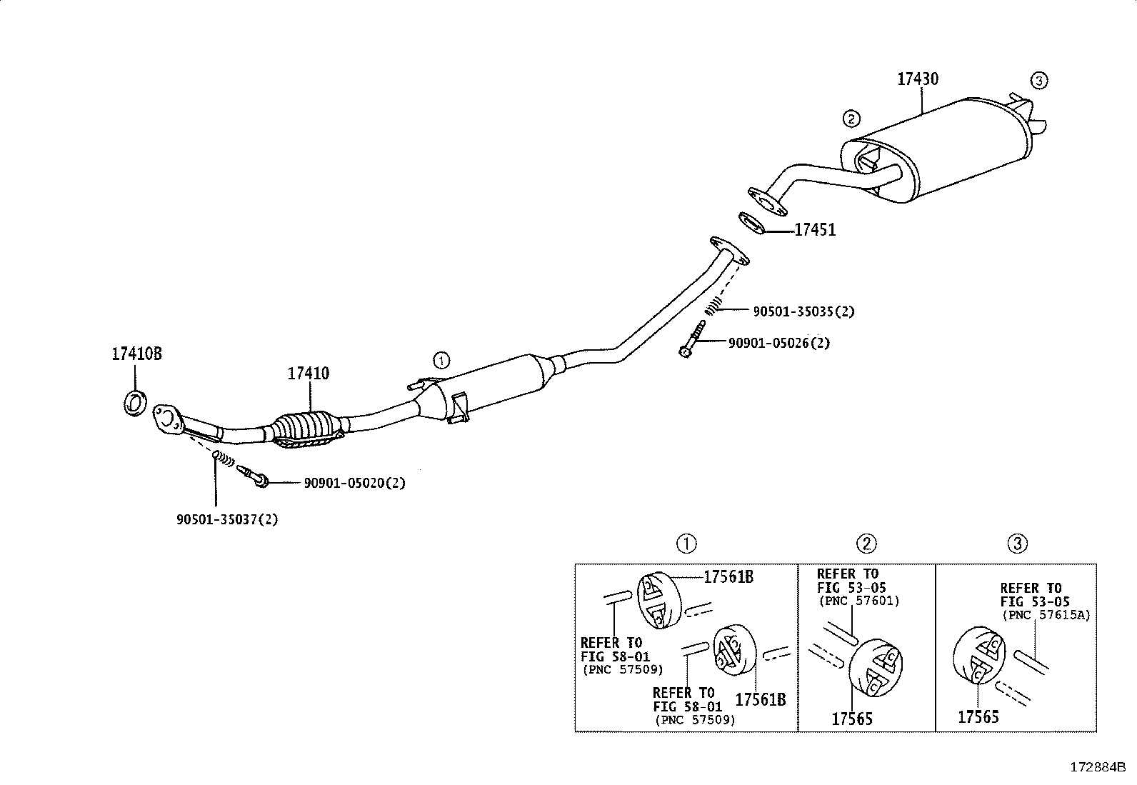 17430-0D311 PIPE ASSY, EXHAUST, TAIL product image