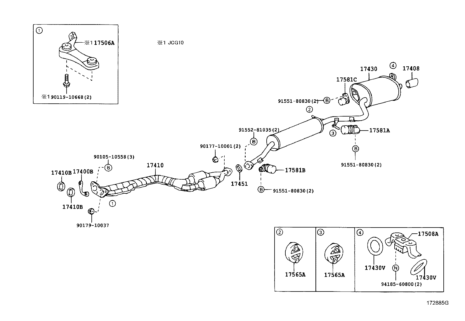 17430-46651 PIPE ASSY, EXHAUST, TAIL product image