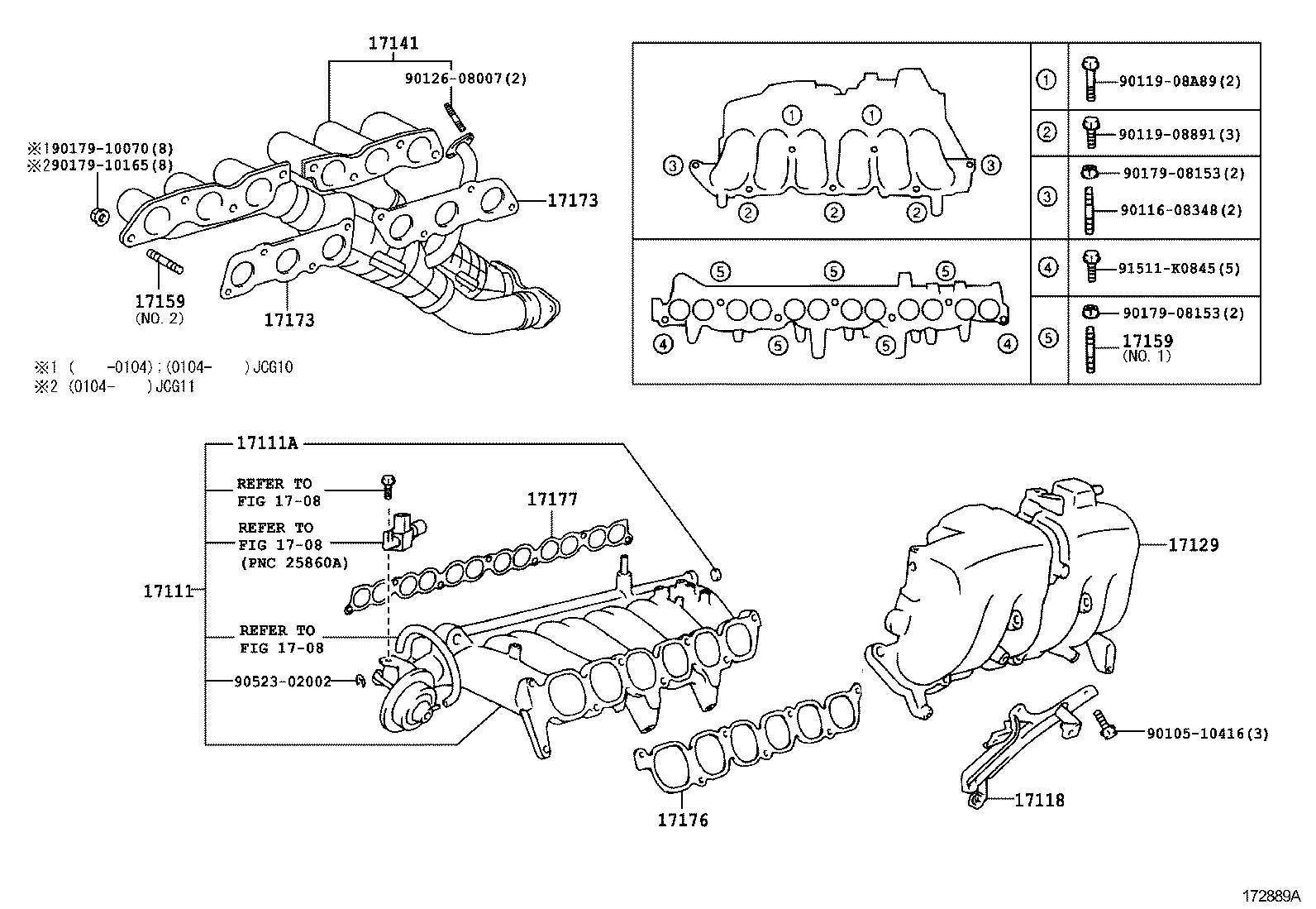 17101-46011 MANIFOLD, INTAKE product image