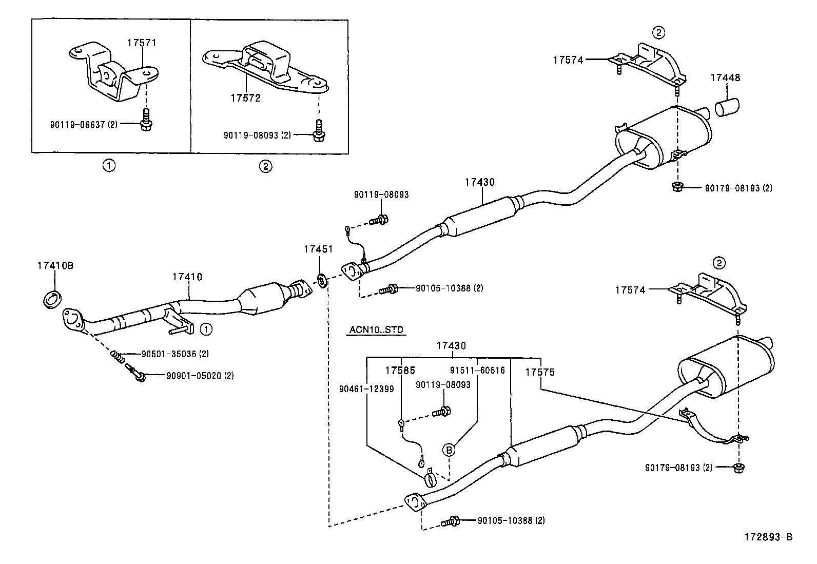 17430-28440 PIPE ASSY, EXHAUST, TAIL product image