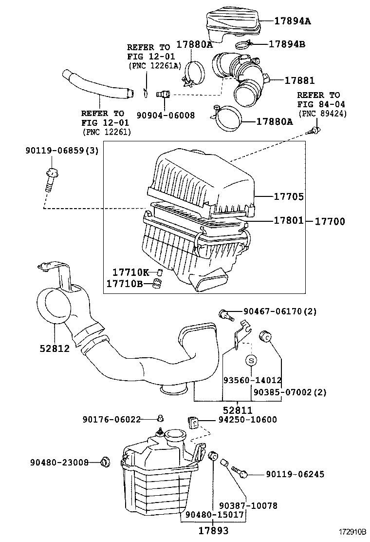 52811-44080 DUCT, COOL AIR INTAKE, NO.1 product image