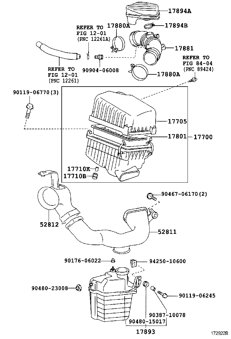 52812-44010 DUCT, COOL AIR INTAKE, NO.2 product image