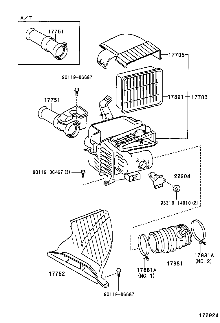 17705-70080 CAP SUB-ASSY, AIR CLEANER product image