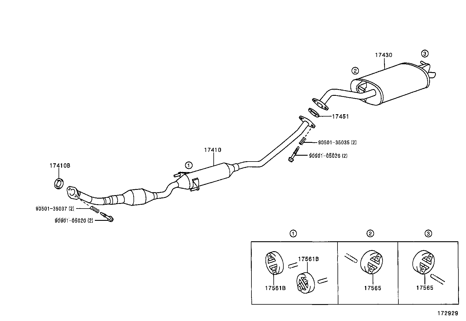 17430-22280 PIPE ASSY, EXHAUST, TAIL product image