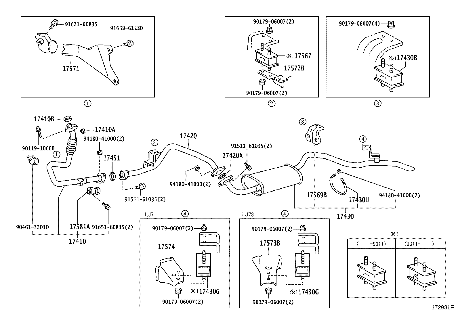 17405-17240 PIPE ASSY, EXHAUST, TAIL product image