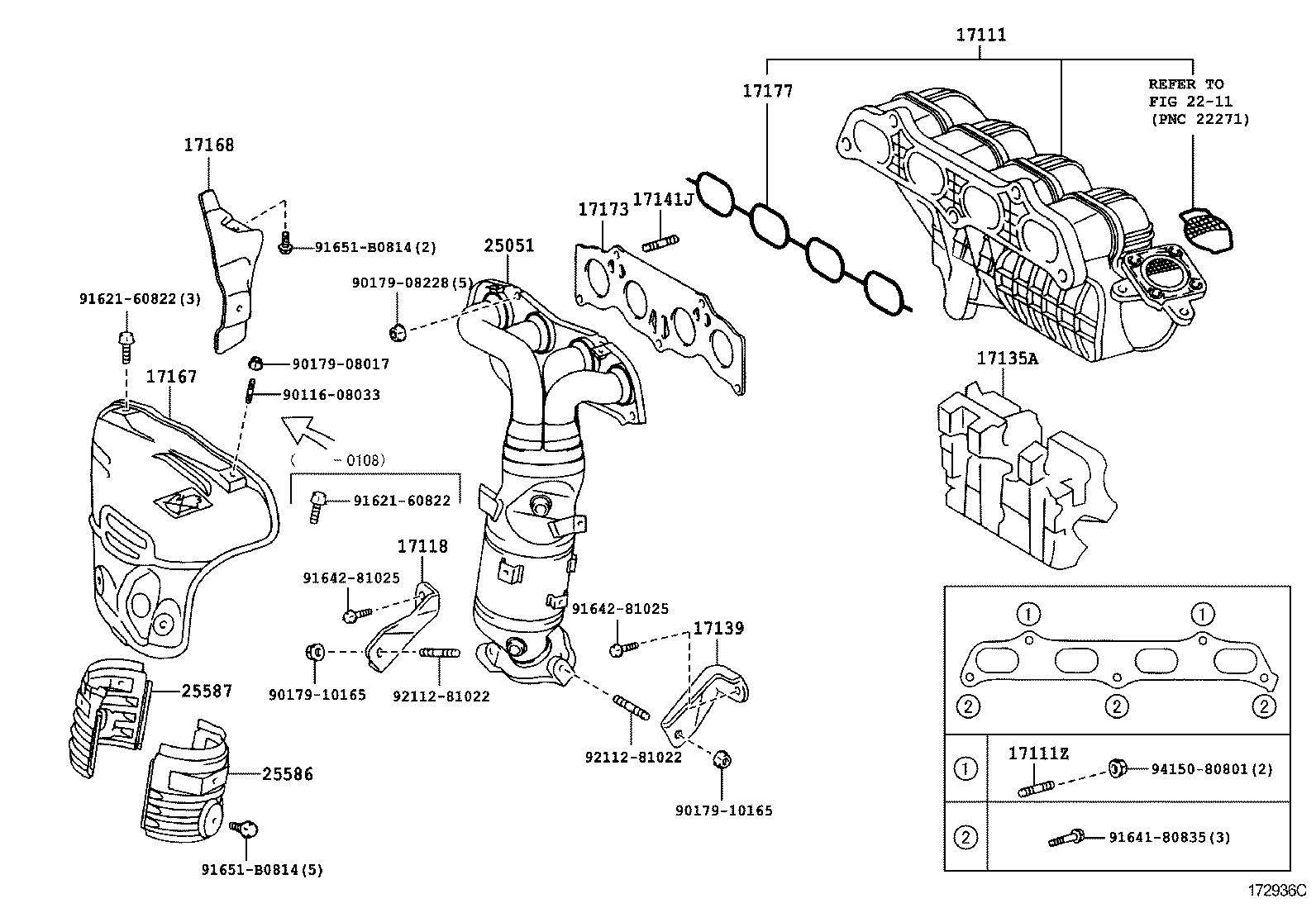 17177-28030 GASKET, INTAKE MANIFOLD TO HEAD, NO.1 product image