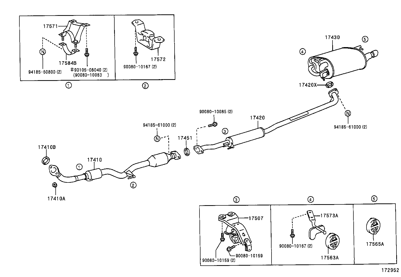 17410-0H030 PIPE ASSY, EXHAUST, FRONT product image